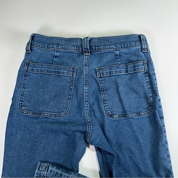 Madewell kick out jeans mid rise stretch denim patch pockets 29P - Picture 4 of 9